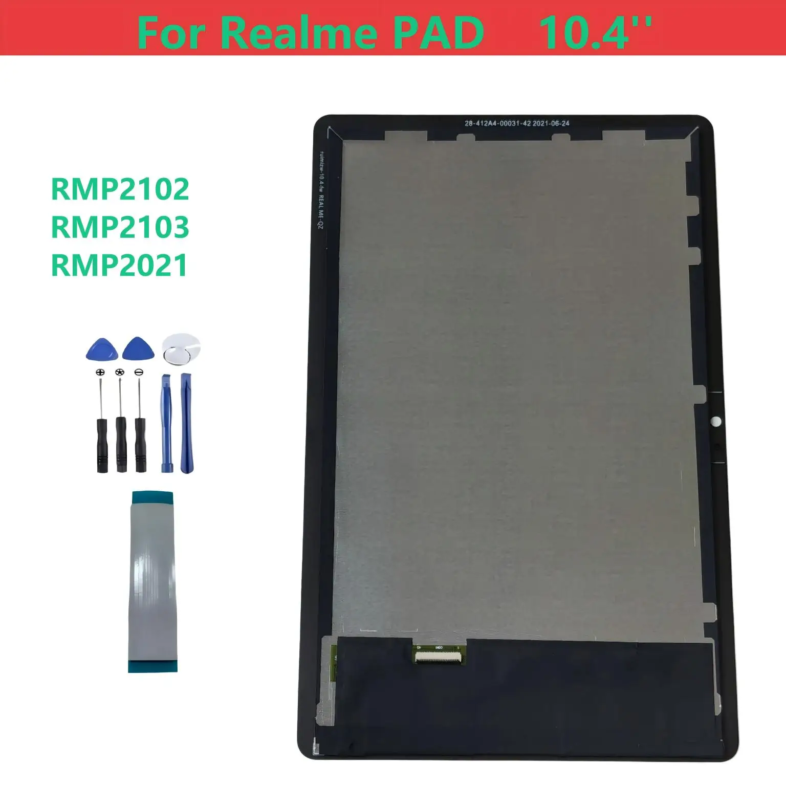 

Для Realme Pad RMP2102 RMP2103 RMP2021 2102 2103 2021 10.4-дюймовый ЖК-дисплей с сенсорным экраном и стеклом в сборе, запчасти для ремонта