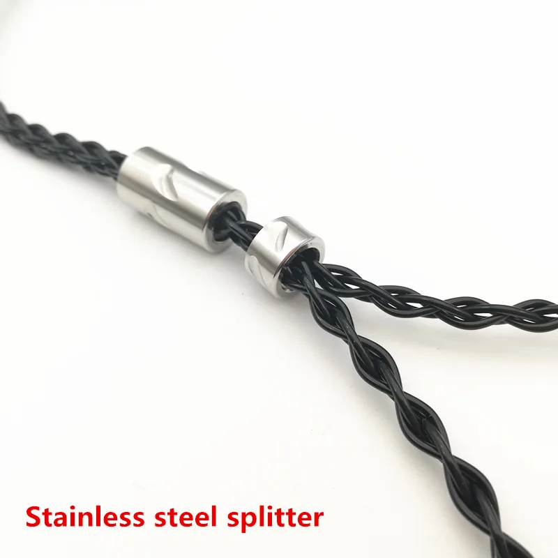 HIFI OCC 8 Core Pure silver Audio Cable Earphone Cable HIFI DIY Earphone Replacement Cable Upgrade Wire 2 Pin 0 78 Cable