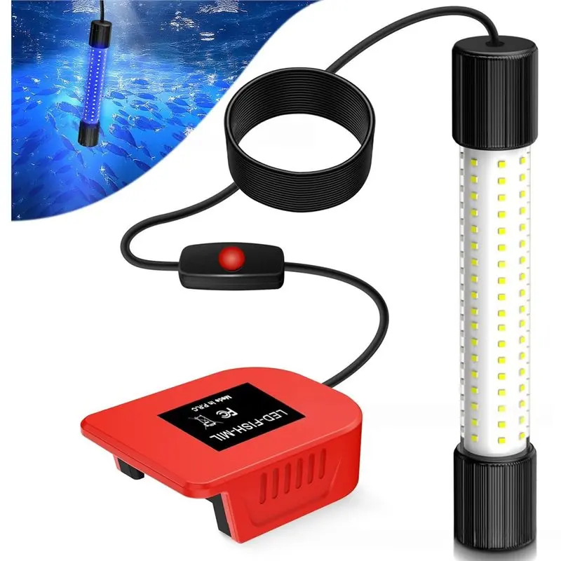 abmr-水中led集魚灯-バッテリー式夜釣り用明るい青色ライト