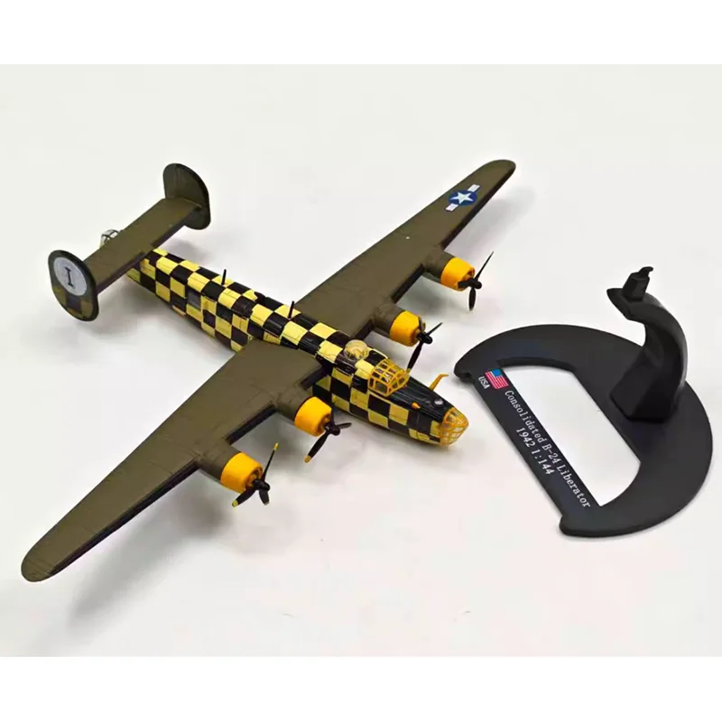 1/144 Scale USA B-24D B24 Liberator Bomber Model Airplane Model Diecast Metal Military Aircraft Display Collections Toy