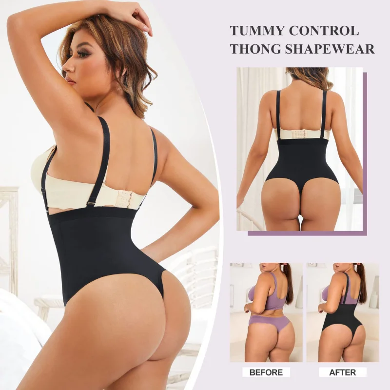 Cross-Border Hot Selling Shapewear Seamless Waist Shaping Belt Zipper Double Belly Contracting Briefs Hip Lifting Open Crotch Bo
