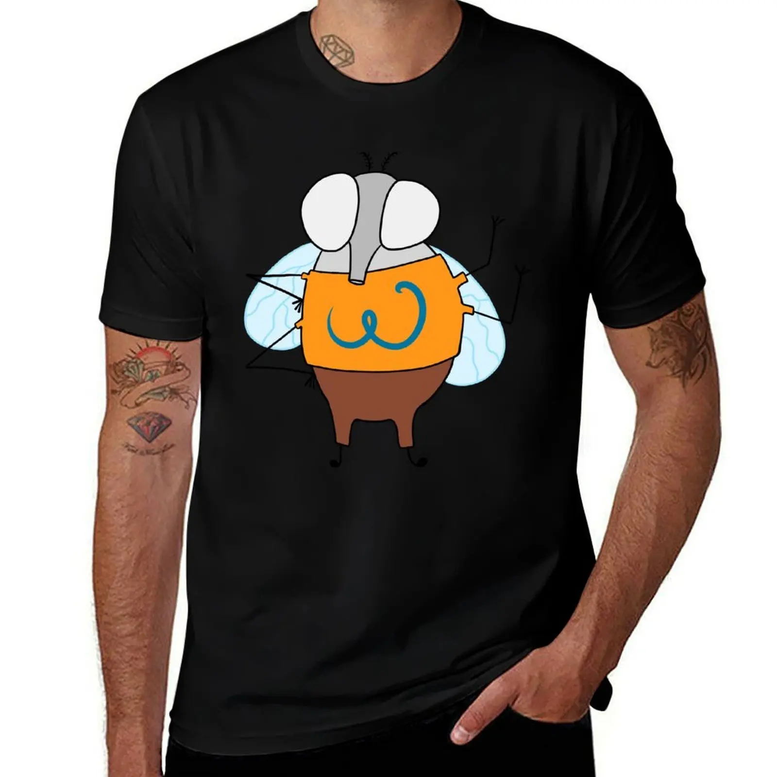 White Drosophila Mutant T-Shirt Large Size Casual Tee Shirt T-Shirt