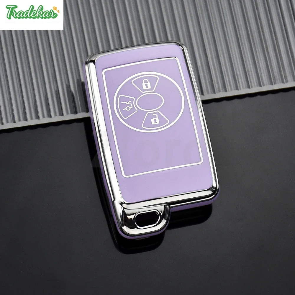 New silver edge TPU Car Key Case Cover  for Toyota Noah Tarago Mark X RAV4 Voxy Corolla Yaris Estima  Protector Accessories