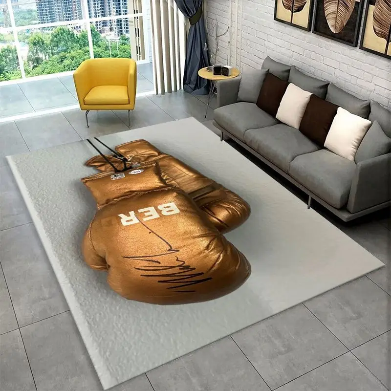 Creativity Fight Boxing Gloves Boxer Large Area Rug Non-slip Carpet for Bedroom Living Room Sofa Doormat Home Decor Floor Mat