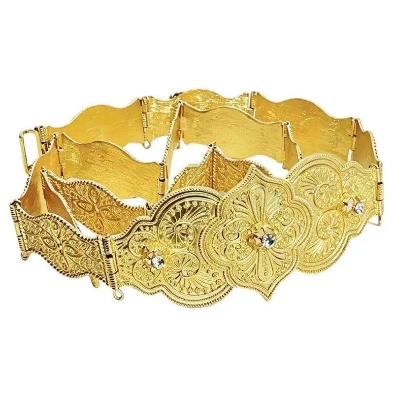 31BB Plaque Pattern Waist Belt for Robe, Dress, and Costume Wear Use