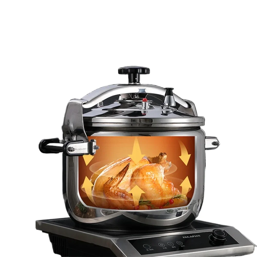 

steel explosion-proof pressure cooker Commercial Hotel Extra-large capacity pressure cooker induction cooker open flam