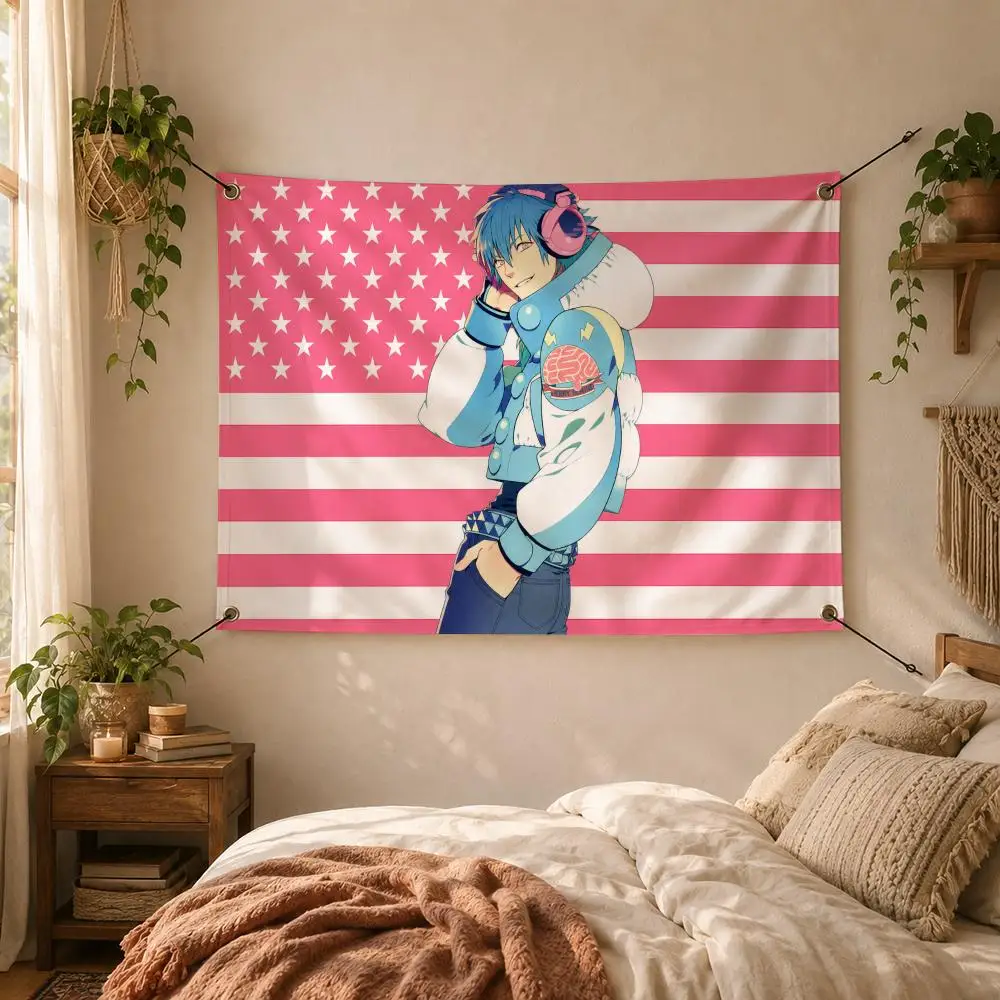 Game BL Cyberpunk DRAMAtical Murder Flags Decorative Flag Banner for Outdoor Garden Yard Camping Party Home Wall Hanging Decor