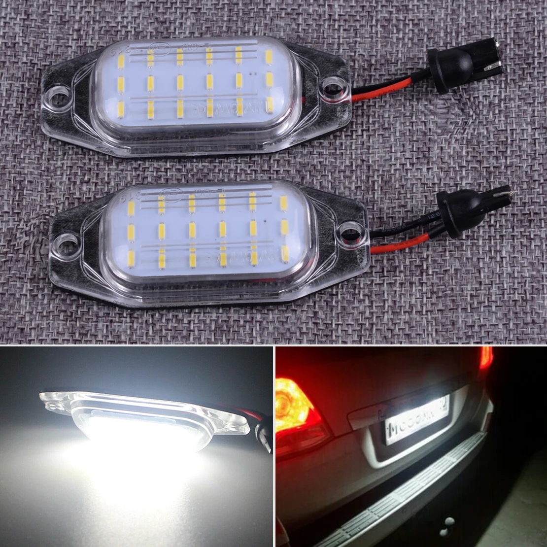 

DWCX 2pcs 3W White LED Number License Plate Lamp Light Fit For Toyota J80 Land Cruiser Prado Lexus LX450