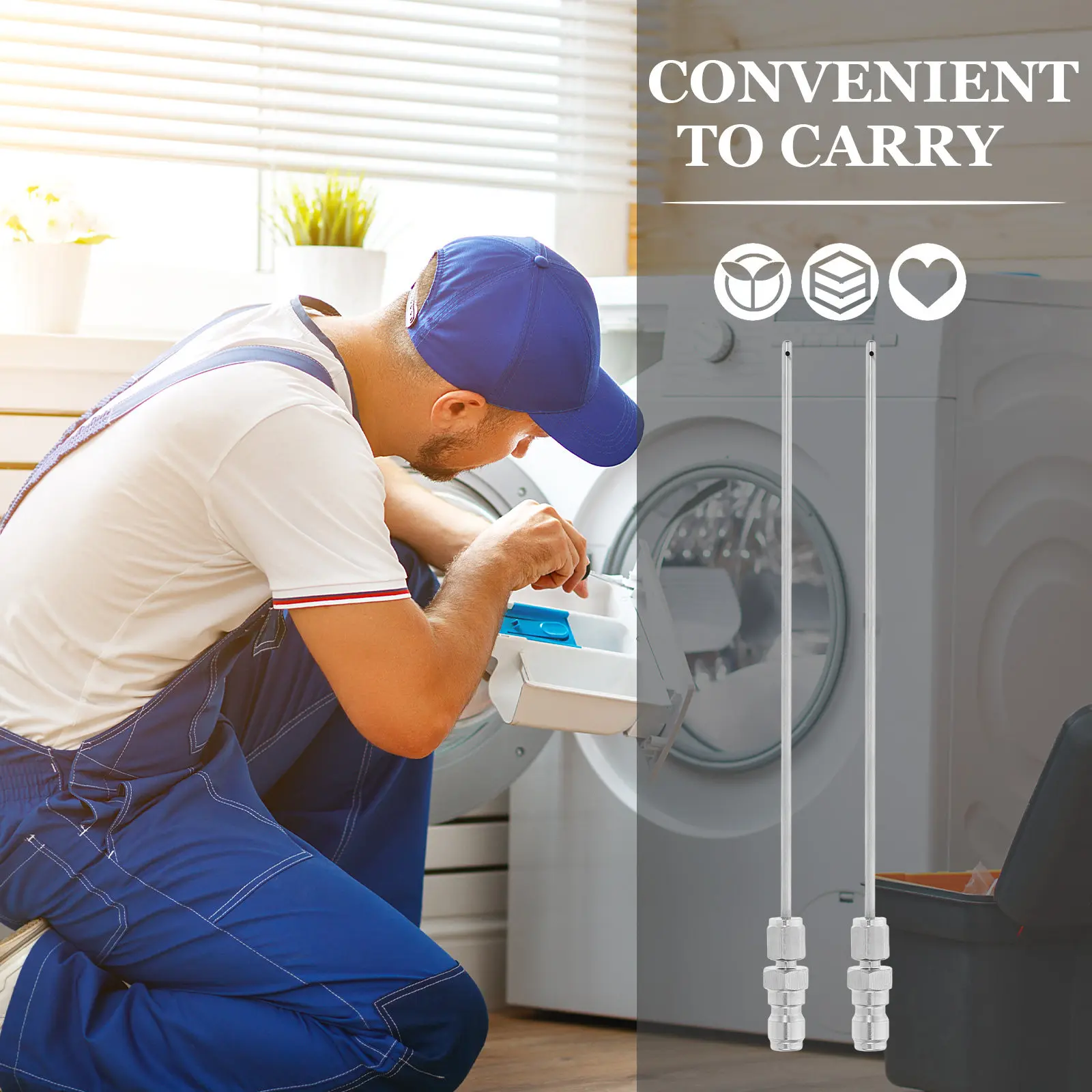 

Stainless Steel High Pressure Washer Spray Needle Flush Wand for Cleaning Machine Tank Rinser with Side Hole Long Handle Nozzle