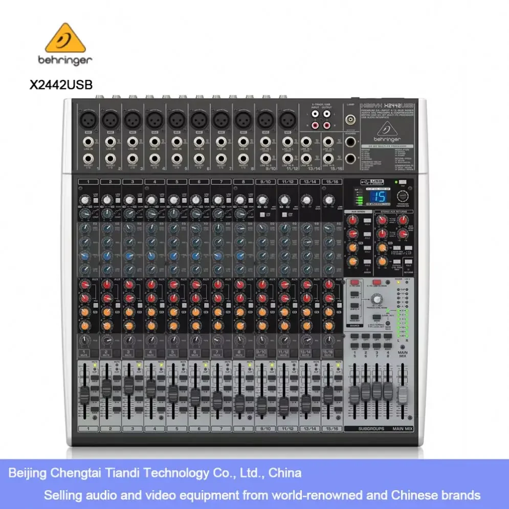 Behringer Xenyx X2442USB Analog Mixer Stage Pa System 24-Channel Studio Mixer With USB/Audio Interface Effects