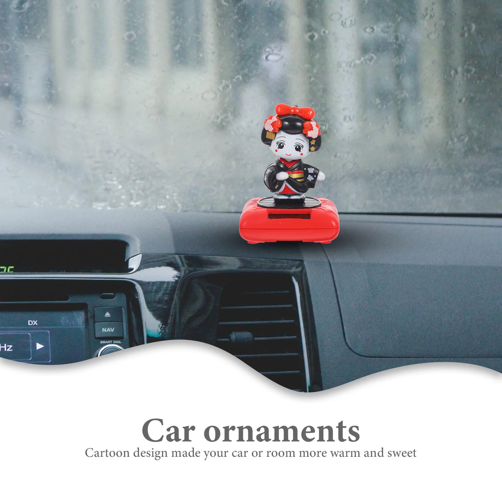 Penari Surya Mengangguk Namen Dekoratif Interior Mobil Figur Kimono Lucu Kecil Patung Plastik Gemetar Otomotif