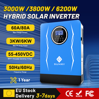 SUMRY Hybrid Solar Inverter Pure Sine Wave MPPT 3kw 3.8kw 24v to 220v Solar Charger Power Home Inversor