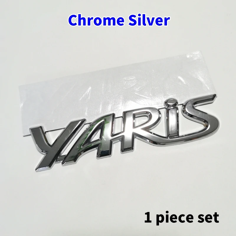 3D ABS Yaris Logo Emblem Badge Matte black Chrome Plated Trunk Letter Sticker For Toyota Yaris Car Exterior Decor Accessories view 5