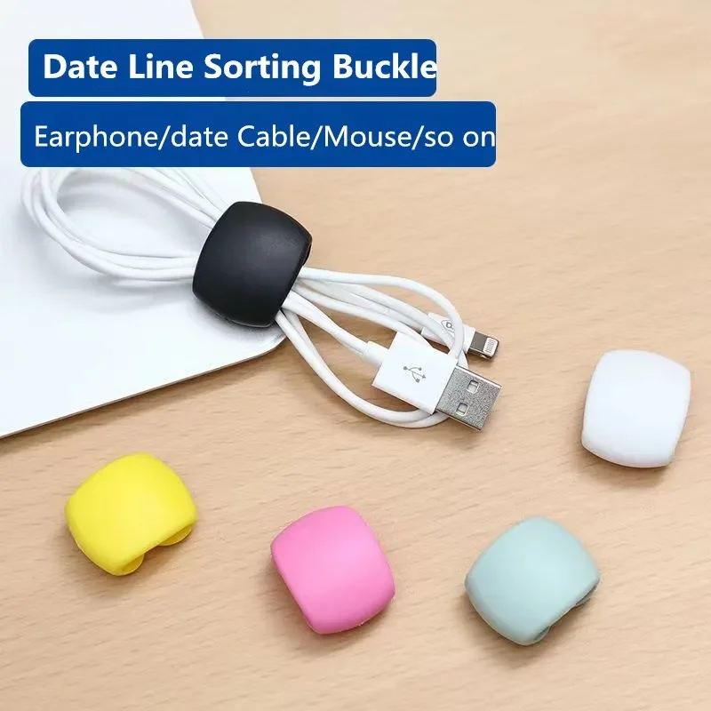 Silikonowy organizer kabli Nawijarka kabli USB Elastyczne klipsy do zarządzania kablami do myszy Słuchawki Słuchawki Samochodowy uchwyt na linię danych