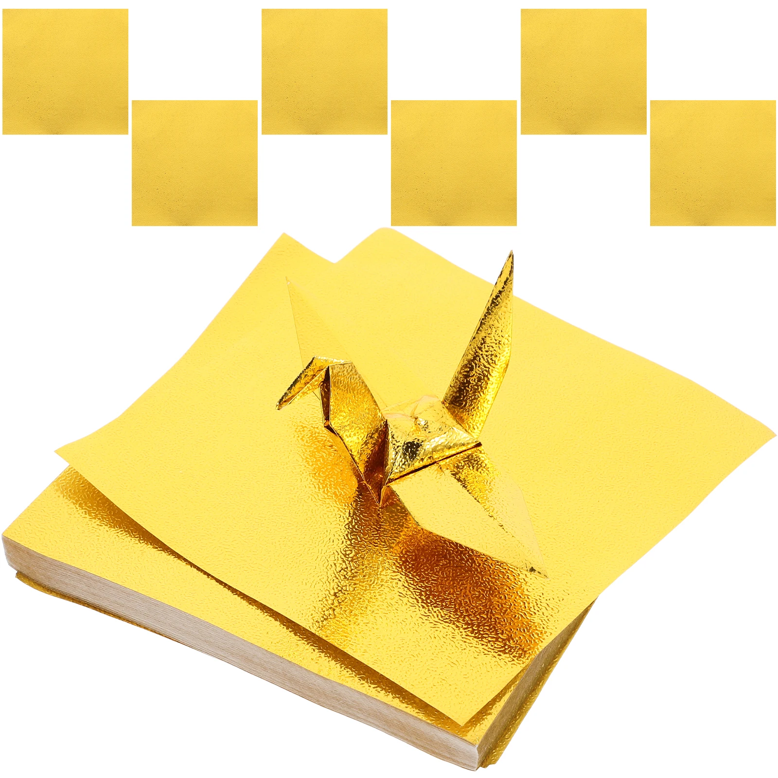 

100 Sheets Golden Origami Paper Single-sided Square Handmade Crafts Decorative Scrapbooking DIY Craft Folding Kids Activities