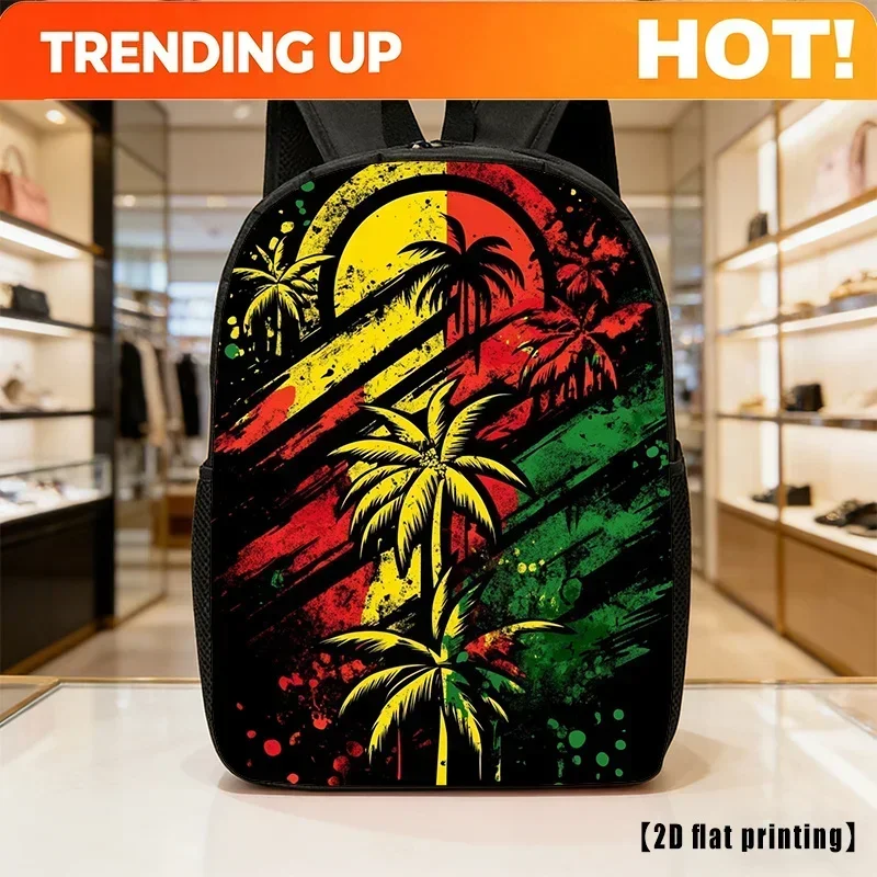 Custom Bag Reggae Music, Lightweight, Large-capacity Unisex Backpack With Adjustable Shoulder Straps, Side Pockets, Suitable For