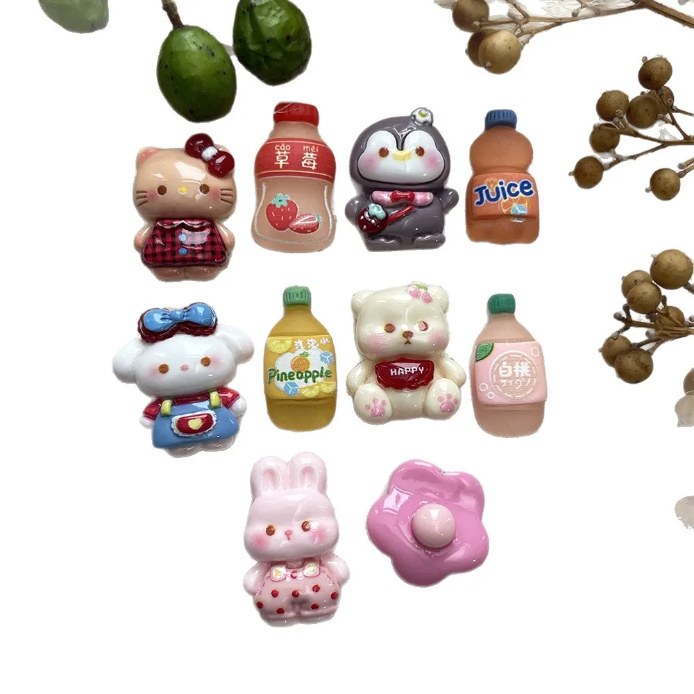 อุปกรณ์ตกแต่งเรซิ่นรูปกาแฟมินิโซ 5 ชิ้น สำหรับตกแต่งเคสมือถือ จี้ห้อยผม และงาน DIY