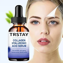 facial skin care collagen protein hyaluronic acid essence Retinol vitamin anti-aging, fade wrinkles, improve damaged skin, shrin