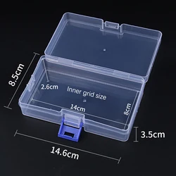 1PC Clear Jewelry Storage Case Container Mini scatola di plastica scatola rettangolare scatola traslucida scatola di immagazzinaggio scatola di imballaggio