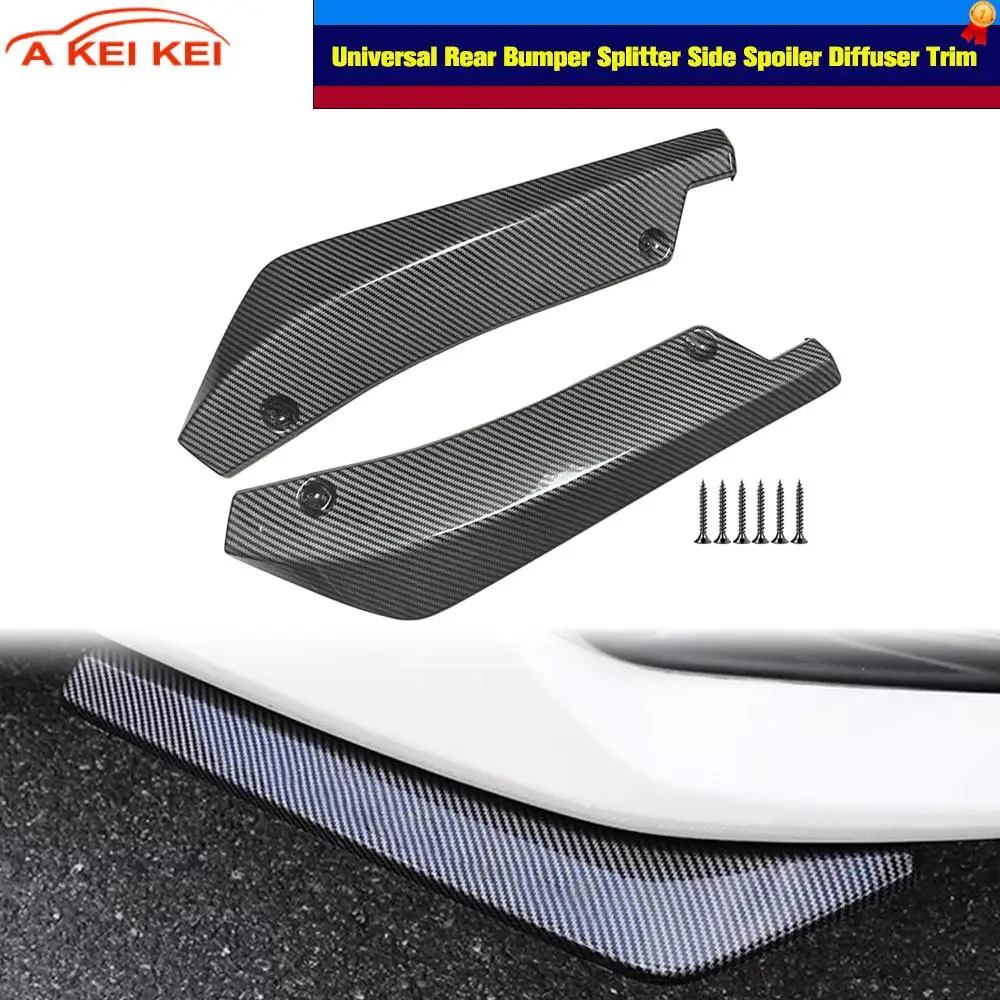 

Pairs Universal Rear Bumper Splitter Side Spoiler Diffuser Trim Spoiler Scratch Protector Auto Accessories Exterior Styling