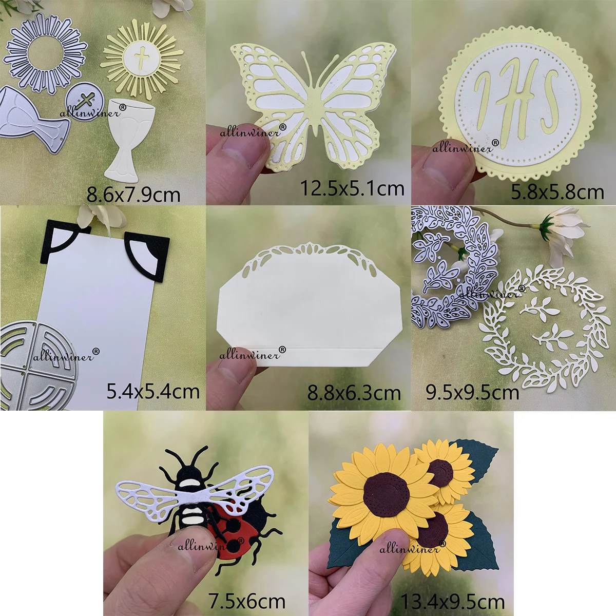 New IHS letter host flower frame Metal Cutting Dies for DIY Scrapbooking Album Paper Cards Decorative Crafts Embossing Die Cuts