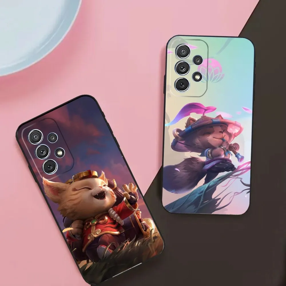 L-League of Legends Teemo Phone Case For Samsung Galaxy A13,A21s,A22,A31,A32,A52,A53,A71,A80,A91 Soft Black Phone Cover