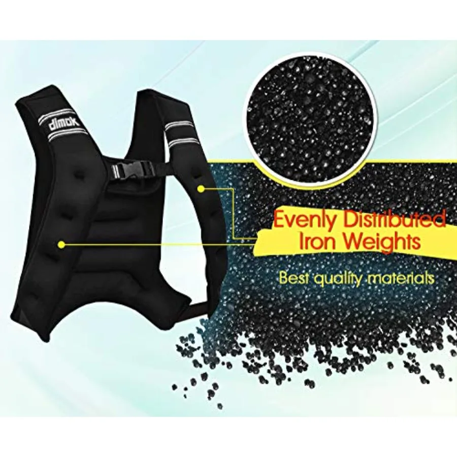 Colete esportivo ponderado de 12 libras para equipamentos de treino de cardio e força, ideal para corrida, caminhada e fitness ao ar livre