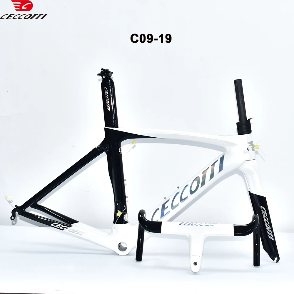 Ceccotti Factory Road Bike Frame fit Max 700*28C tires V Brake Bicycle Frameset available size 49-58cm Carbon Frame