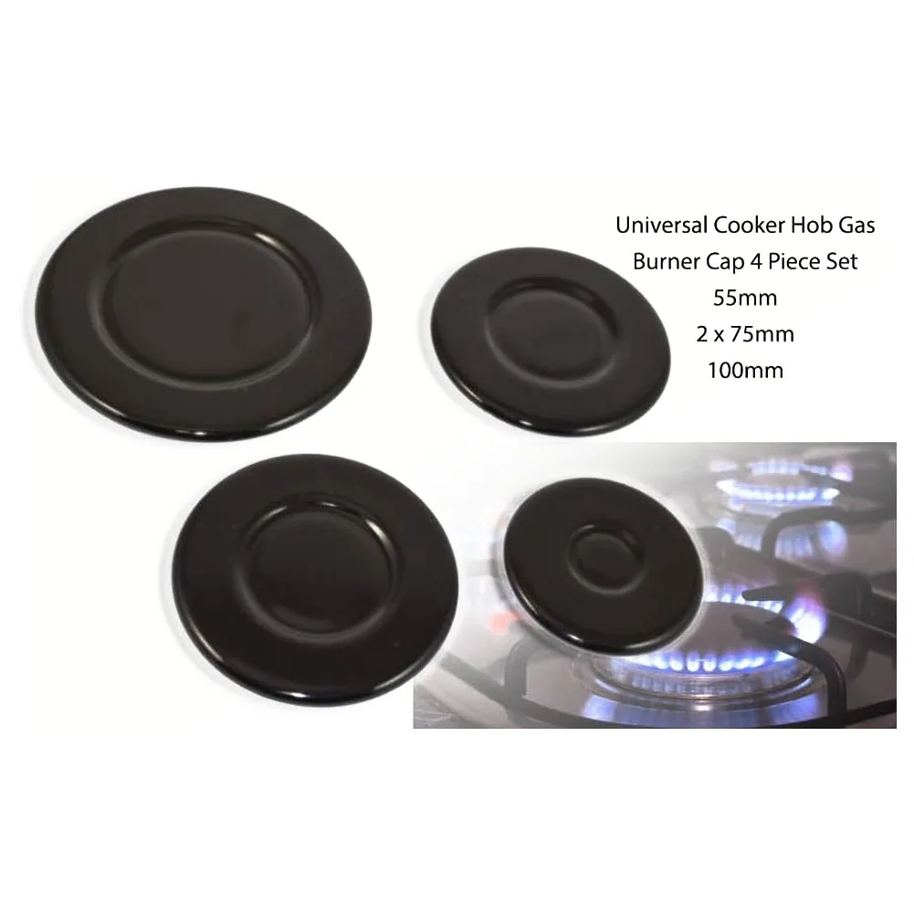 4 Pcs Universal Gas Burner Cap Gas Cooktop Burner Cover 55mm 75mm 100mm  For SABAF Accessories For Household Kitchens