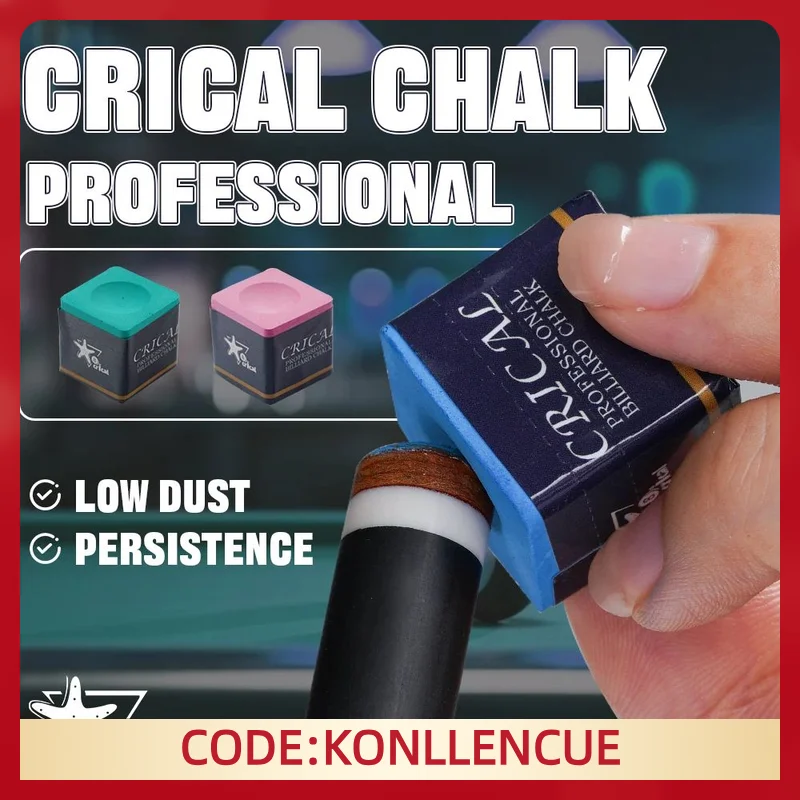 

Crical Billiard cue Chalk with blue/green/pink 9 pcs for carom pool snooker cue chalk Billiard Accessories