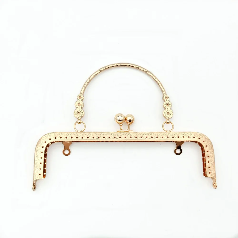 20cm Vintage Purse Clasp Frame Bag Kiss Clasp Lock Metal Purse Frame for DIY Craft Purse Making Bag Frame Buckle Bag Accessories