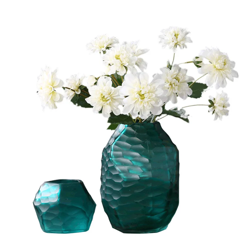 Europe Glass Vase Geometric Rhombus Hydroponic Flower Vase Terrarium Glass Containers Wedding Vases Home Decoration Accessories