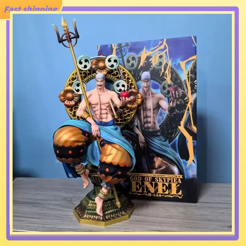 

39cm One Piece Thunder God Aini Road Gk Handheld Pop Max Anime Action Figure Trendy Play Statue Model Ornament With Gift Box