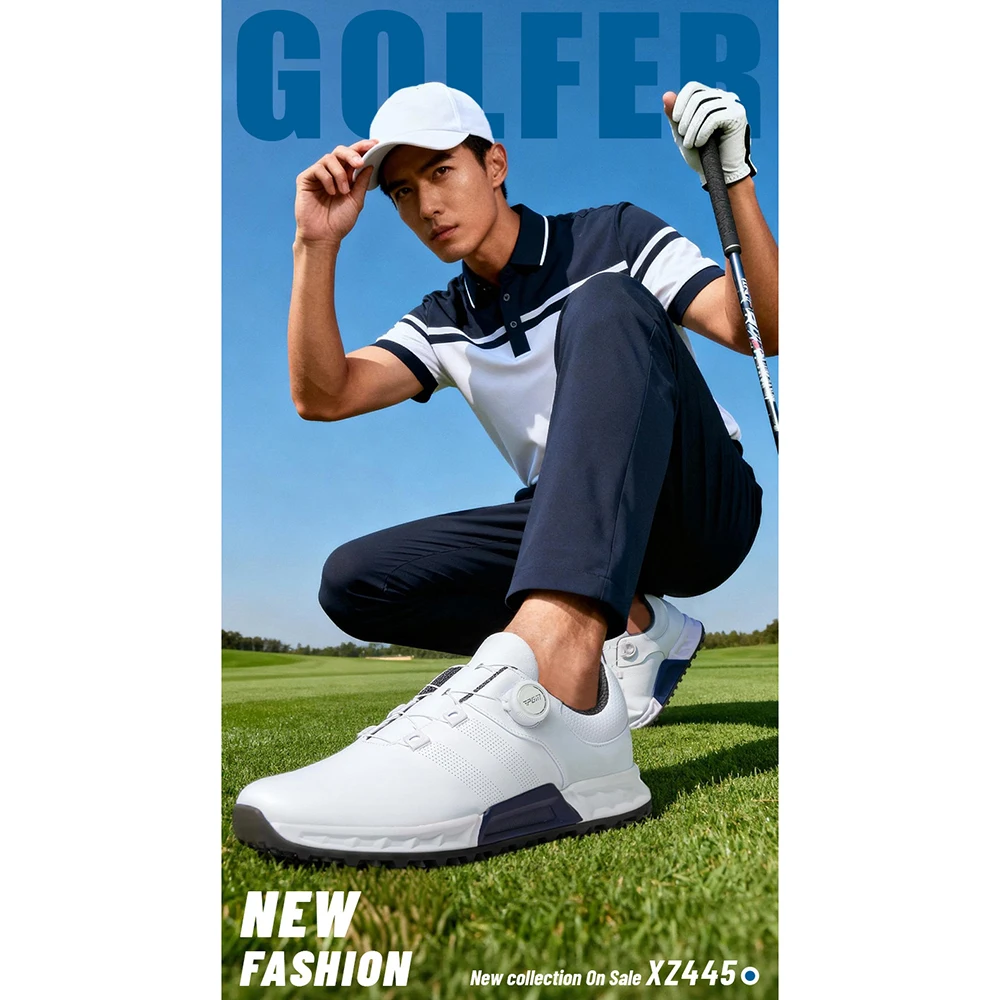 PGM XZ445 Golfschuhe Herren, gepolsterte, stoßdämpfende Sportschuhe, wasserdichte Golfschuhe mit Schnürsystem. – Detail 1