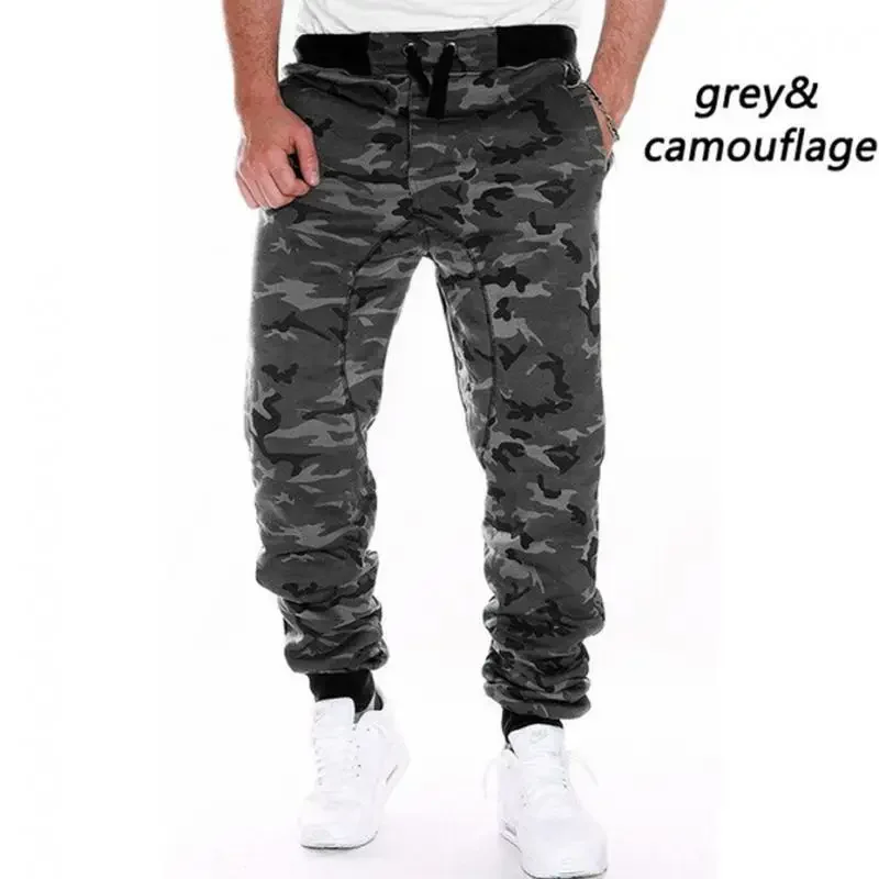 Men\'s Camouflage Pants Hip Hop Style Pleated Harem Trousers Male Sports Sweatpants Plus Size S-3Xl Pockets Pants for Men Brand