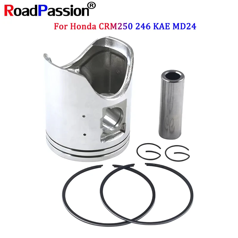 Motorcycle Accessories Cylinder Bore STD~+100 Size 66 66.25 66.50 66.75 67mm Piston Rings Full Kit For HONDA CRM250 246 KAE MD24