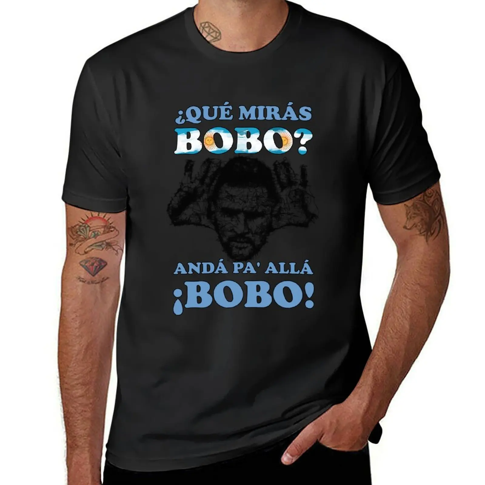 qué mirás bobo, andá pa' allá funny speech T-Shirt oversized graphics mens t shirts casual stylish