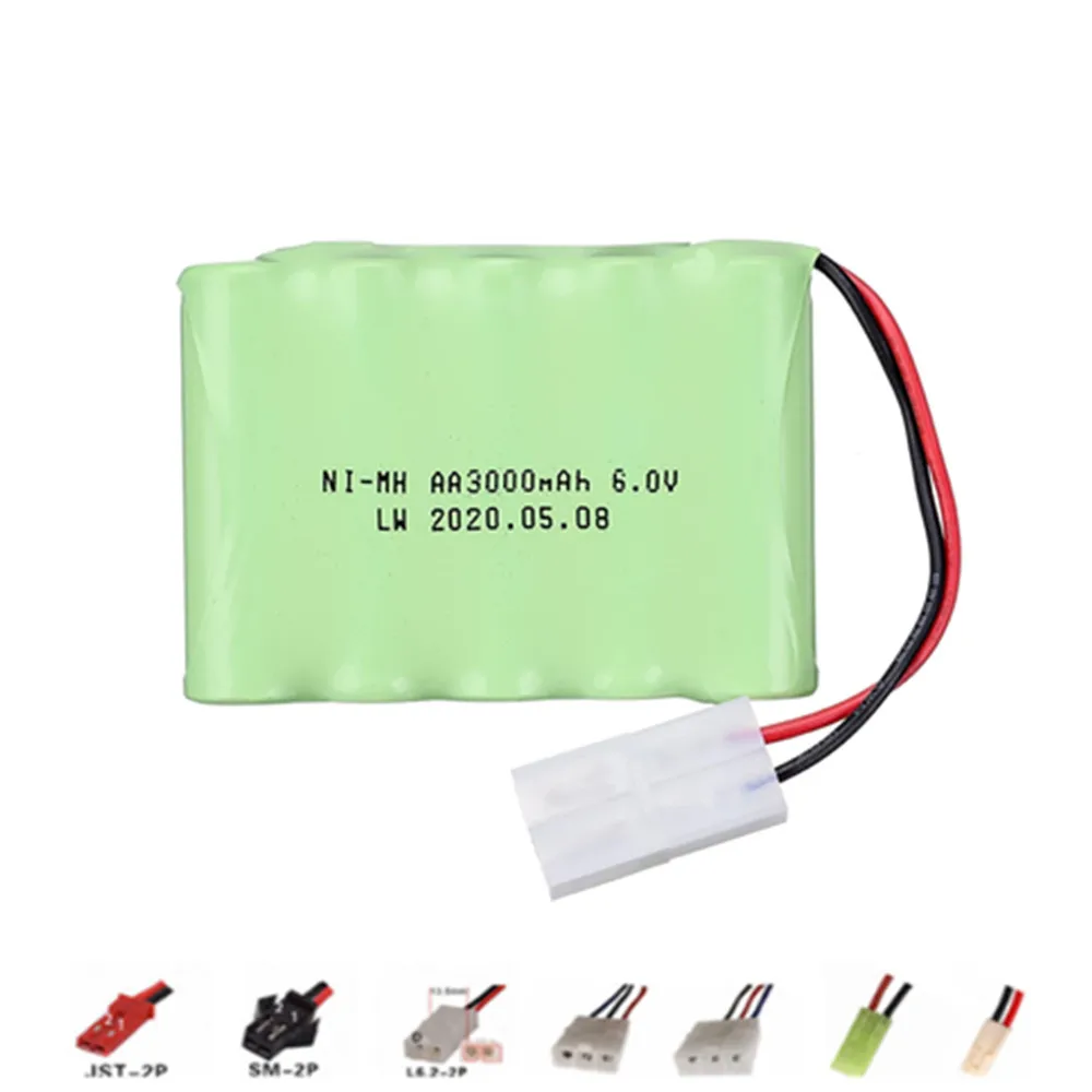 6V 3000mah AA NI-MH Battery for RC electric toys car trucks boats Spare parts nimh 6 v Battery SM/TAMIYA/JST/EL-2P plug