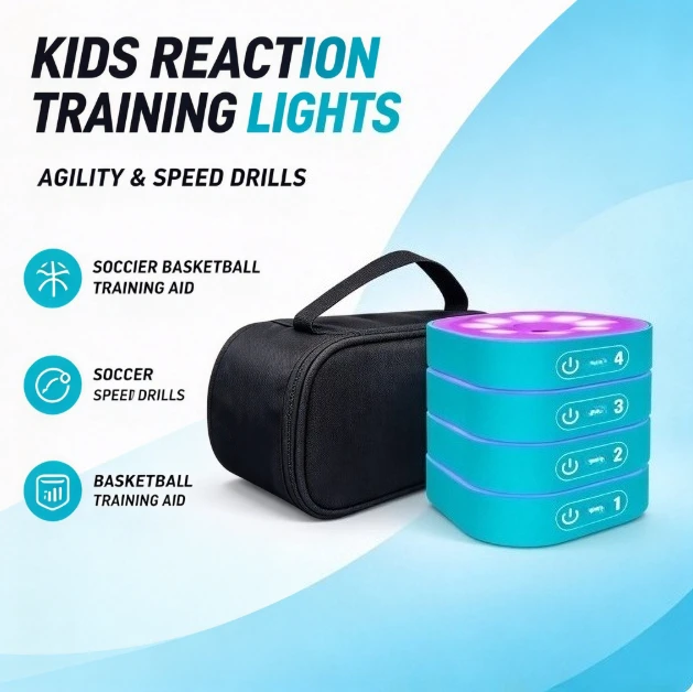 Kids Reaction Training Light Agility Speed Lamp Football Basketball Exercise Auxiliary Equipment Fitness Tool Reflex Sensor Pad