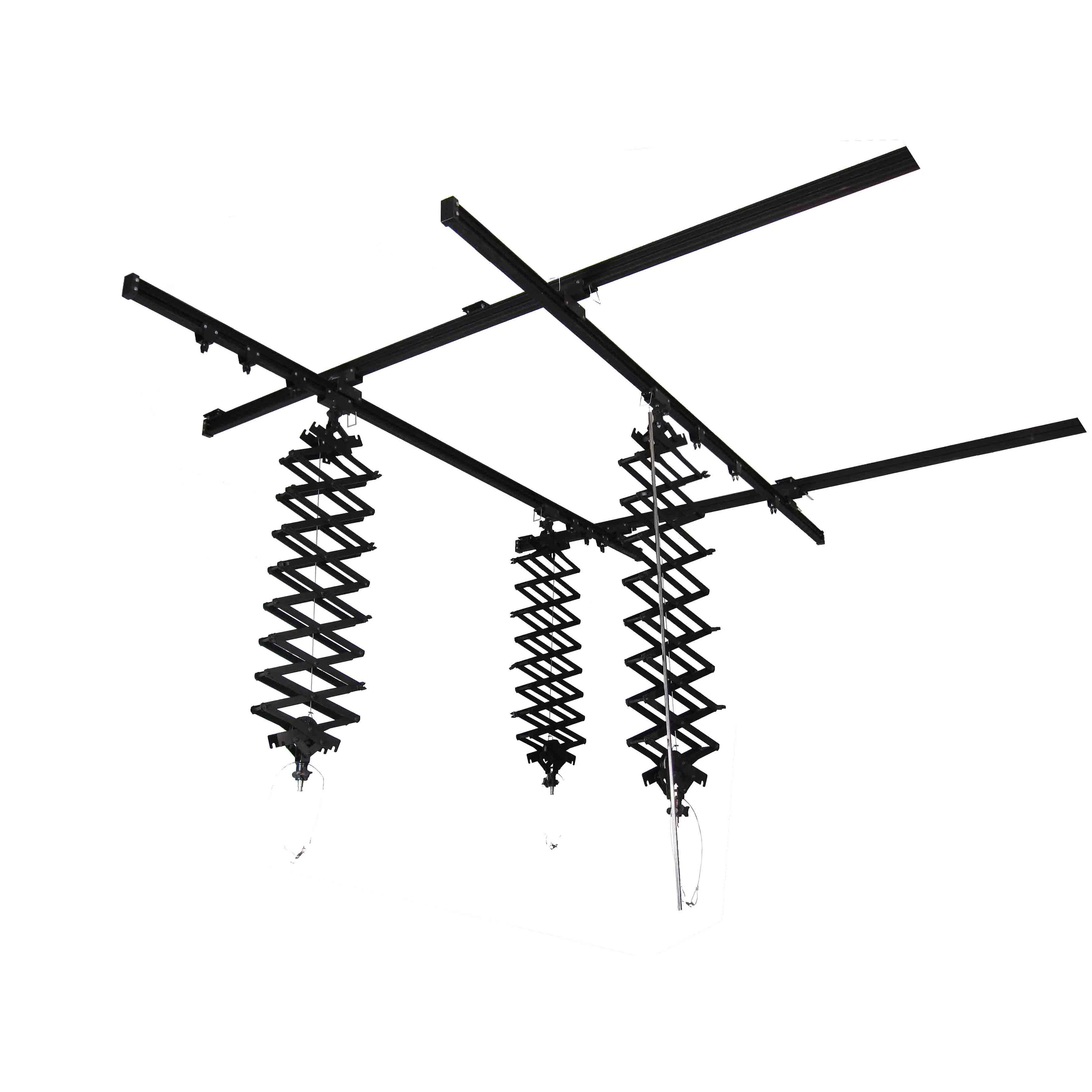 SK0546 Sky Track Kit 2.7*2.7m rails and 4 Pantograph Track Lighting System Sky Rail