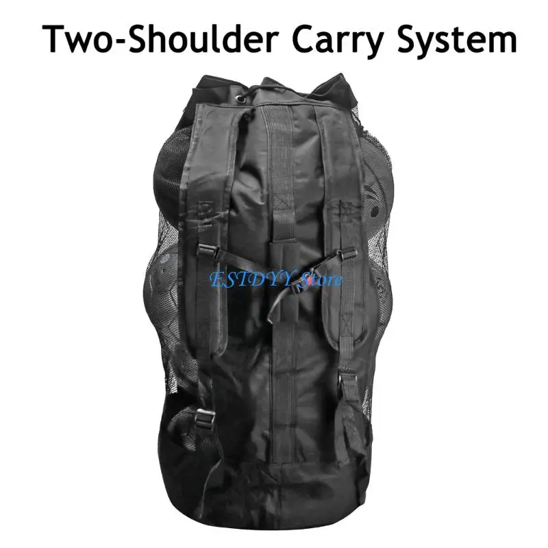 حقيبة ظهر G6DE لتخزين كرة السلة، حقيبة ظهر رياضية شبكية شديدة التحمل، حقيبة كرة سلة ذات سعة كبيرة مع حزام كتف