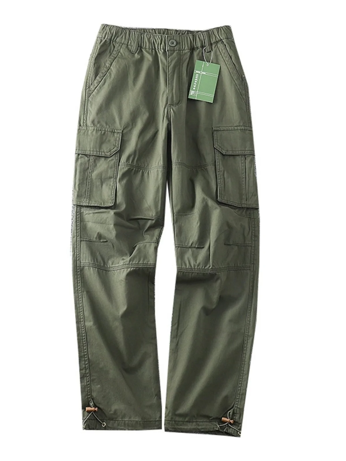 

Slim Straight Workwear Trousers Pure Color Long Pants Youthful Vitali Sle Casual Long Pants Straight Tube Overall for Men