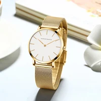 2023 nuevo reloj de pulsera para mujer 1 Juego movimiento de cuarzo japonés Simple oro rosa malla de acero inoxidable relojes para estudiantes reloj femenino