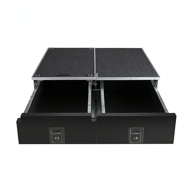 Car Cargo Storage Box, Overlanding Drawer System with Fridge Slide for Nissan Patrol Y61 Y62