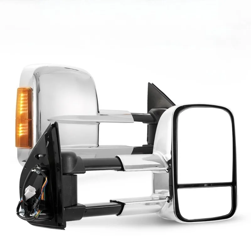 Suitable for D-MAX Electroplated Mirror Electric Rearview Mirror Foldable Rearview Mirror Silver with Turn Signal