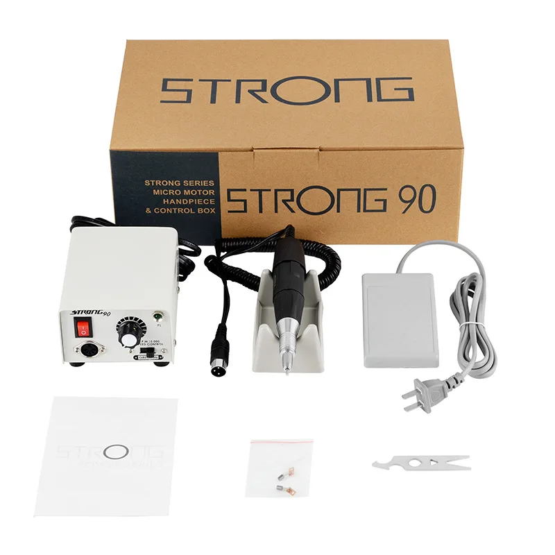 

Dental STRONG90+102 Micromotor Polishing Micro Motor Handpiece 2.35mm 65W 35000RPM Drilling Pen Dental Lab Equipment Dental Tool