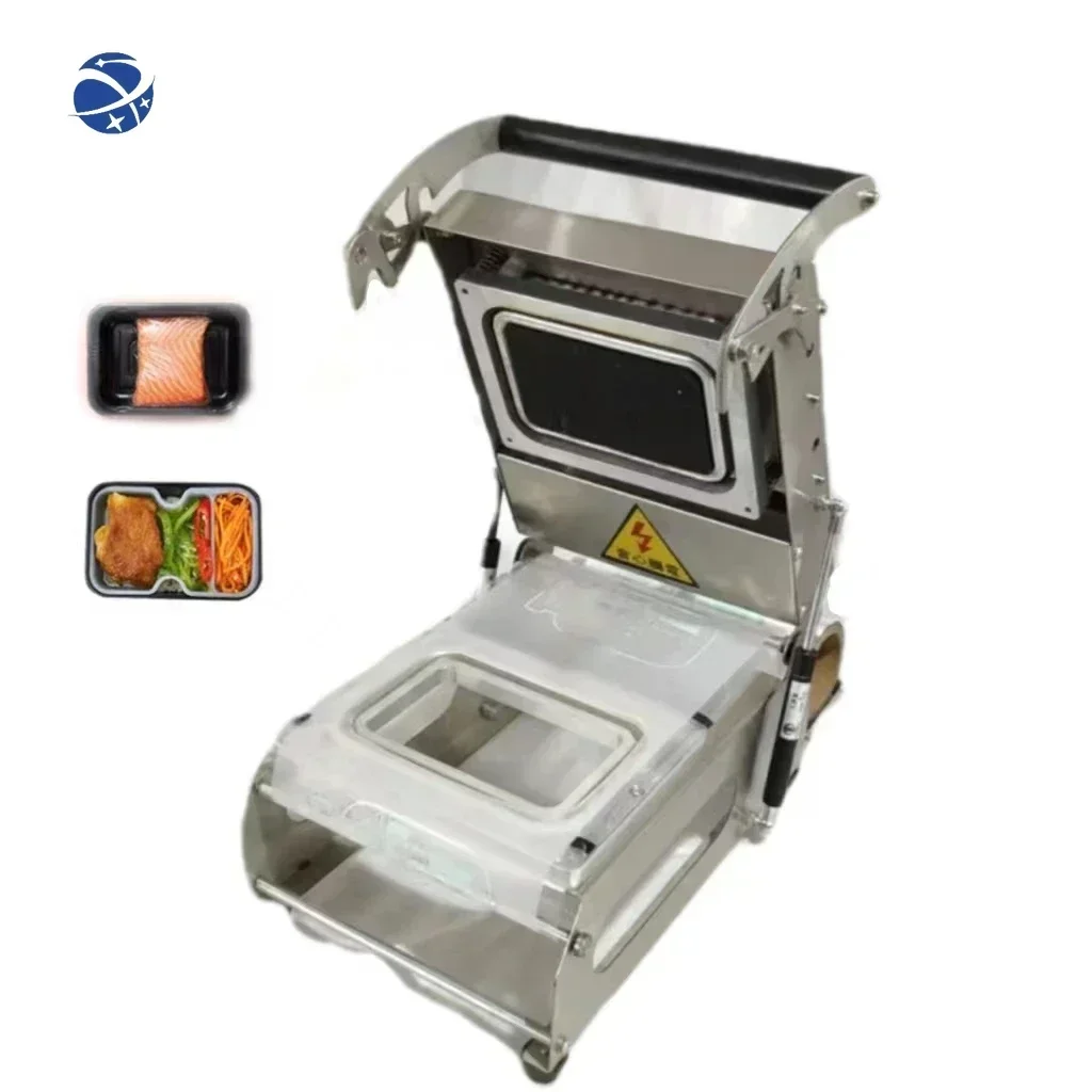 Manual Tray Packaging Sealing Machine Small Plastic Food Meat Container Tray Portable Heat Sealer