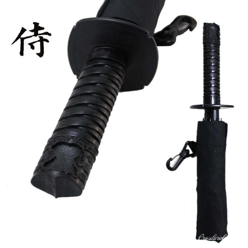 Cool Samurai Swords Umbrella Folding Umbrella Sword Creative Half Self-opening Umbrella Wind Uv Protection Deadpool Umbrella