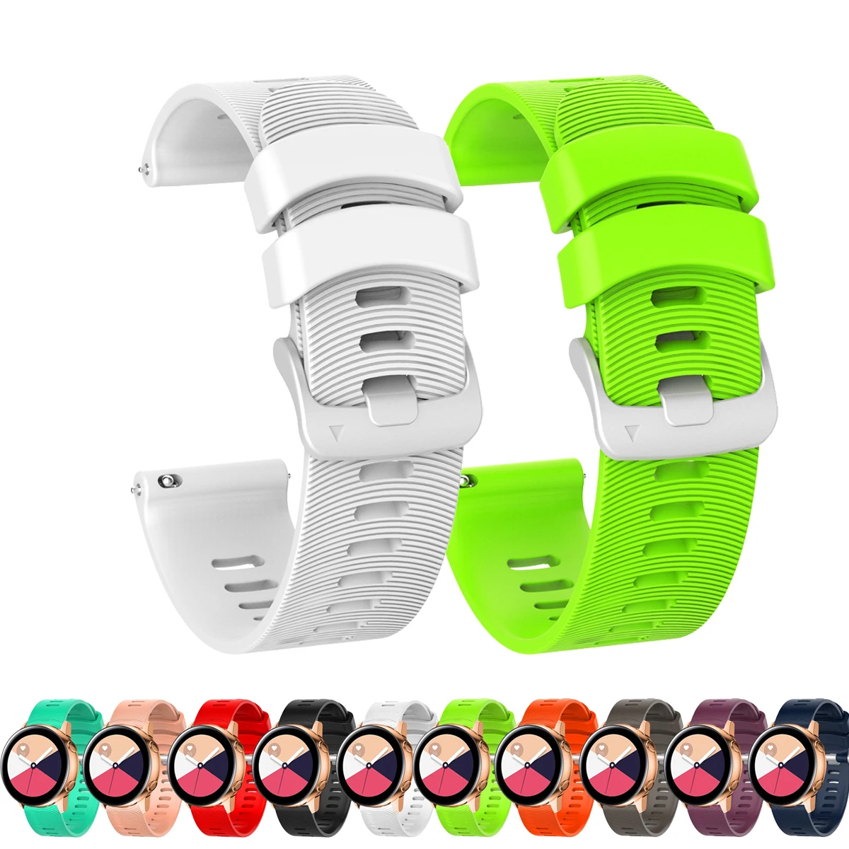 Original Style 20mm Silicone Strap For Garmin Forerunner 245/245 Music Sport Smart Watch Watchband Forerunner 645 645M Bracelet