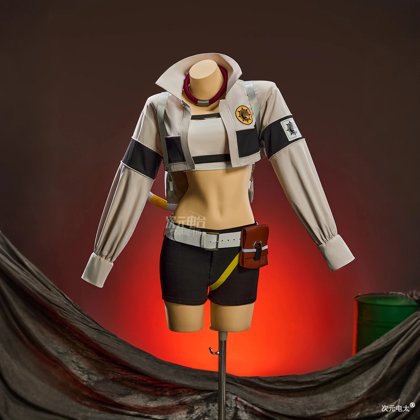 

GACHIAKUTA Riyo Cosplay Costume Anime Reaper Full Set with Vest Shorts Waist Bag Halloween Christmas Plus Size Woman Riyo Suit